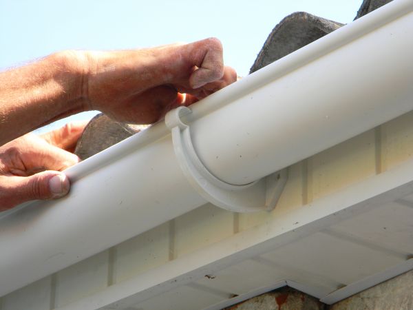 Plastic Gutter Repair in Angier